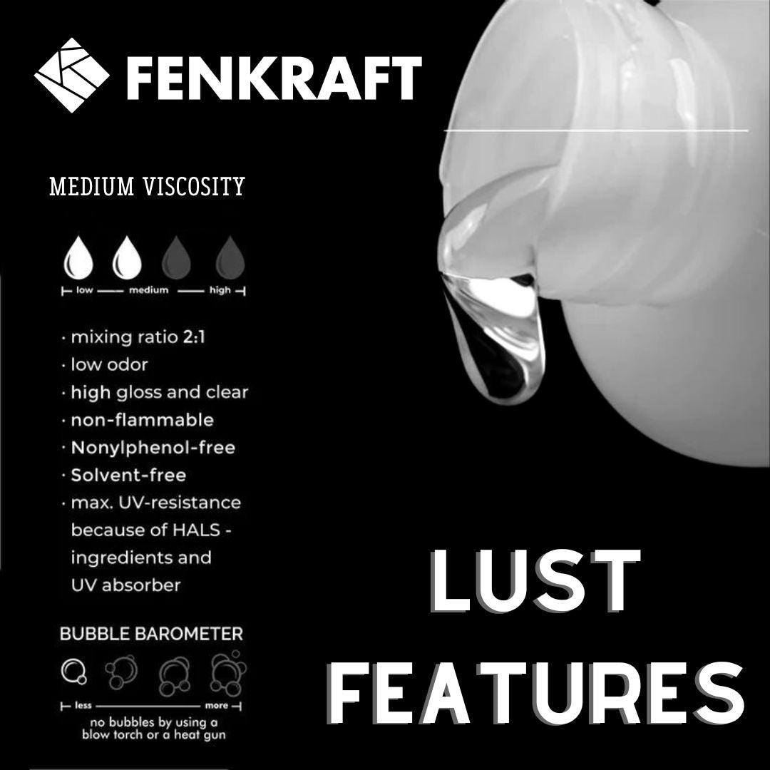 Fenkraft Resin Lust MINI / TRIAL kit 2:1 Ratio- 450 grams - fenkraft art resin