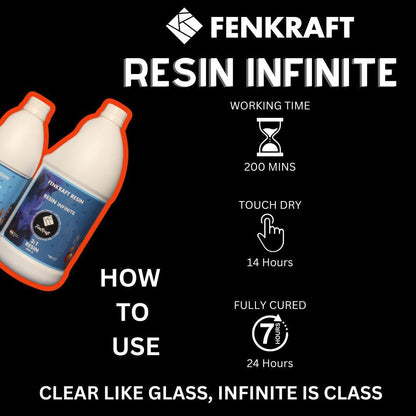 Fenkraft Resin Infinite - kit 3:1 Ratio- Low Viscocity - fenkraft art resin