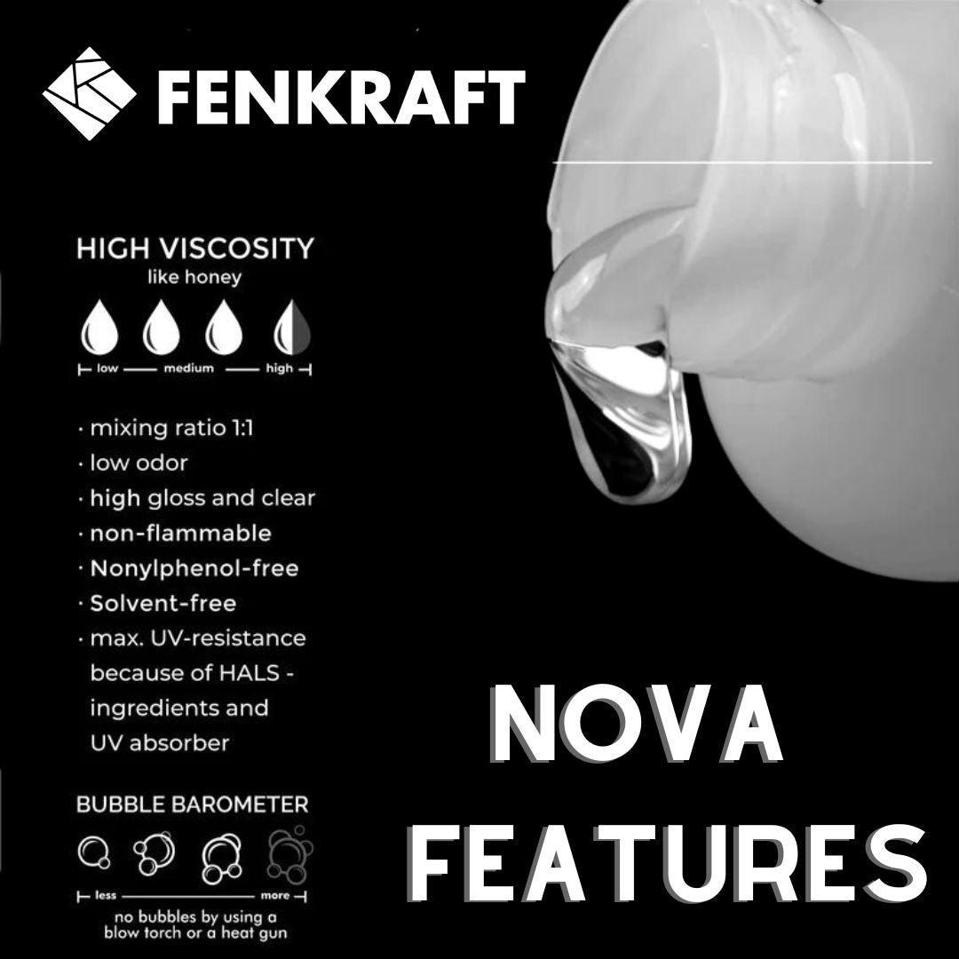Fenkraft Resin Nova - 2:1 Ratio - High Viscocity - fenkraft art resin