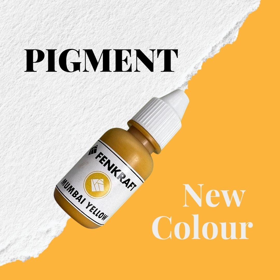 Mumbai Yellow Opaque -Dropper Pigment -30 Grams | Suitable for Resin Epoxy Art - fenkraft art resin