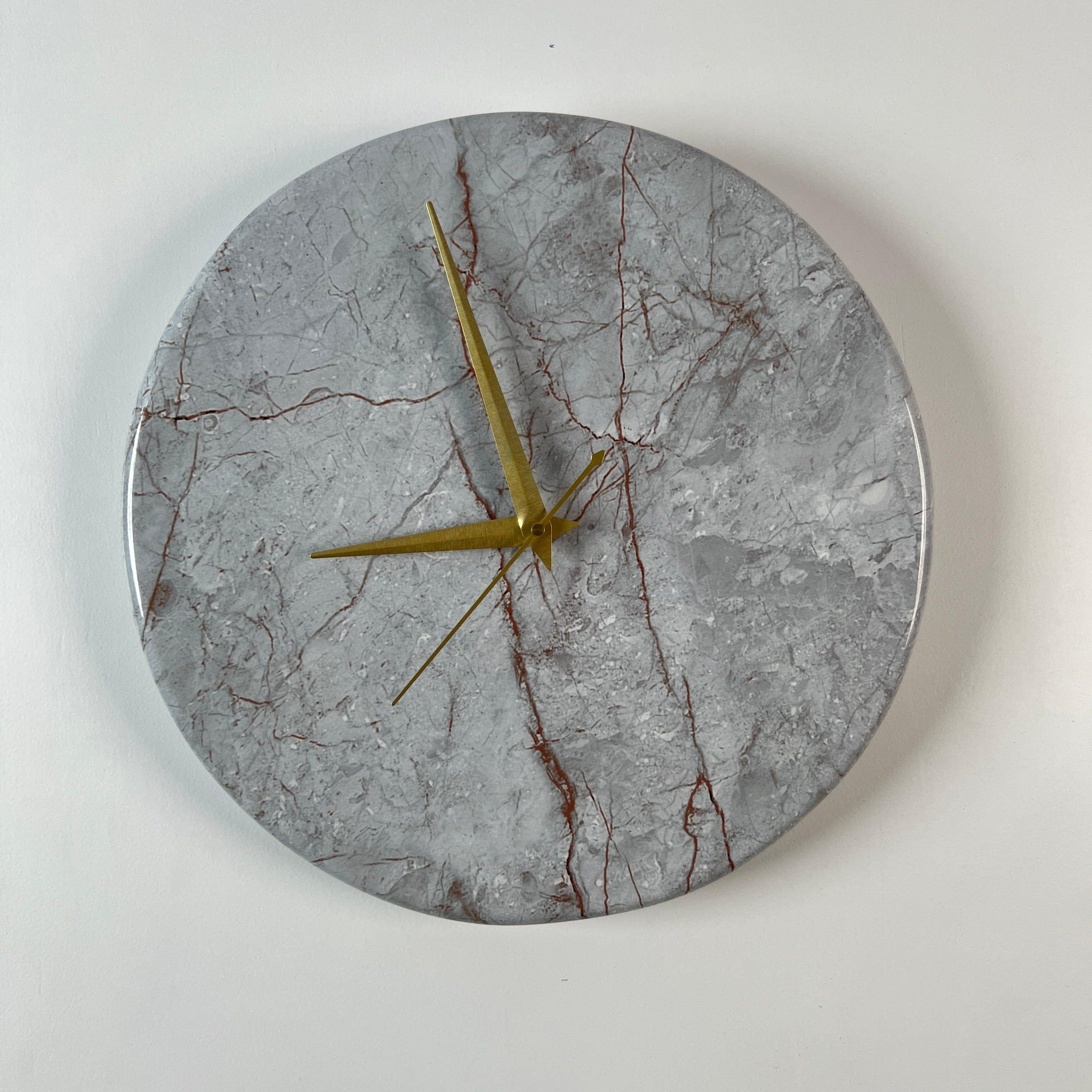Synthetic Marble Clock - FKAM006 - fenkraft art resin
